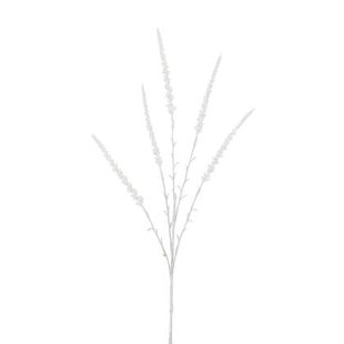 J-Line decoratie tak Astilbe 5 Delig - kunststof - wit - 24 stuks