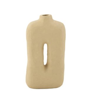 J-Line vaas Square - papier maché - naturel - 50 cm hoog