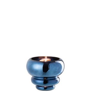 J-Line theelichthouder|vaas Julia - glas - blauw