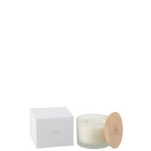 J-Line geurkaars Accords Essentiels - Fleur Blanche - wit - 28U