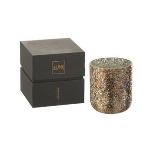 J-Line geurkaars Luxuria - Cookie Crunch - glas - brons - la