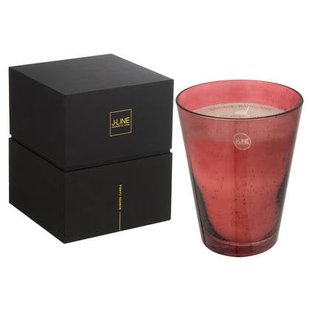 J-Line geurkaars Portofino - glas - bordeaux - L