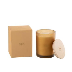 J-Line geurkaars Accords Essentiels - Santal Satiné - geel - 52U