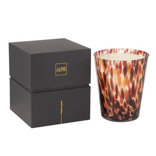 J-Line geurkaars Noa - Magnificient Birch - glas - rood - large - 95U