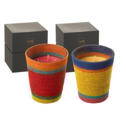 J-Line geurkaars Mand - Woody Aurora - mix - large - 75U - 2