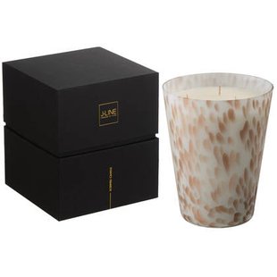 J-Line geurkaars Noa - Neon Night - glas - wit|goud - large - 95U