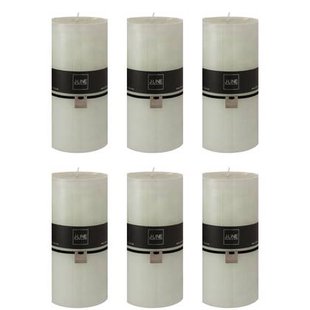 J-Line cilinderkaars - poedergroen - XXL - 150U - 6 stuks