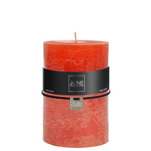 J-Line cilinderkaars - oranje - extra large - 95U - 6 stuks