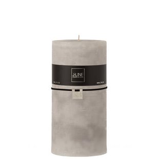 J-Line cilinderkaars - lichtgrijs - 140U - XXL - 6 stuks