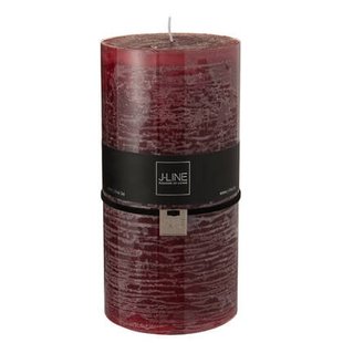 J-Line cilinderkaars - bordeaux - XXL - 150U - 6 stuks