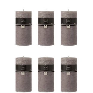 J-Line cilinderkaars - donkergrijs - 140U - XXL - 6 stuks