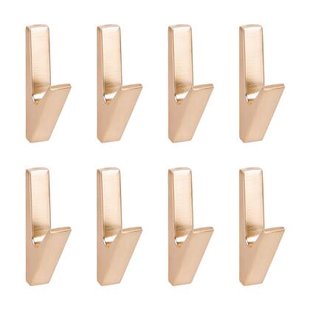 QUVIO Wandkapstok - Metaal - Goud - Set van 8