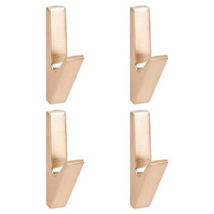 QUVIO Wandkapstok - Metaal - Goud - Set van 4