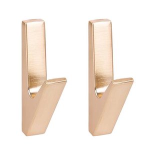 QUVIO Wandkapstok - Metaal - Goud - Set van 2