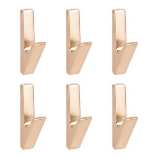 QUVIO Wandkapstok - Metaal - Goud - Set van 6