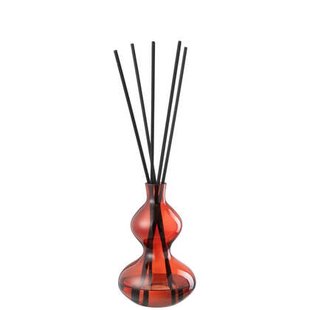 J-Line geurolie olive & frank Incense - glas - rood - small