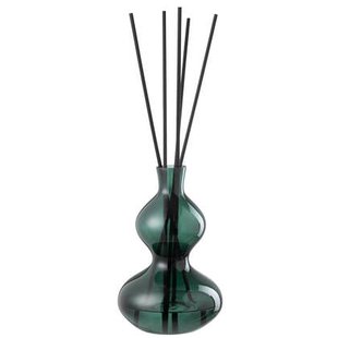 J-Line geurolie + stokjes Cedar Breeze - glas - donkergroen