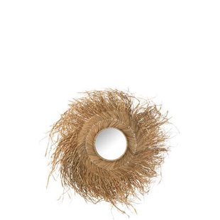 J-Line spiegel Rond - gras - naturel - Ø 90 cm