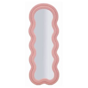 Wandspiegel met roze teddybeerlijst, 60x4x160 cm