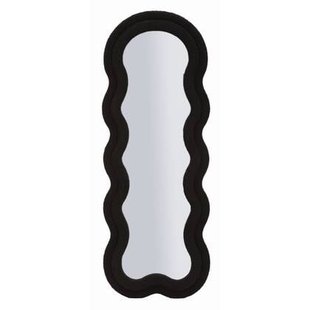 Wandspiegel met zwarte teddy lijst 60x4x160 cm