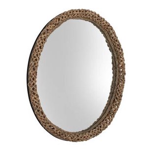 MUST Living Mirror Puerto Rico,Ø80 cm, abaca