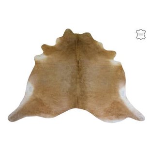 J-Line tapijt Koeienvel - leer - beige