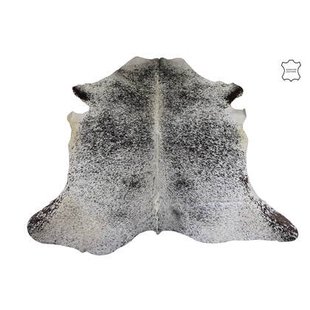 J-Line tapijt Koeienvel - leer - zwart|wit|grijs