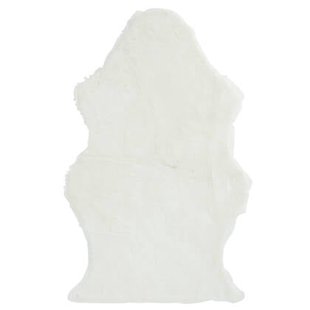 J-Line tapijt Schaap - nepbont - wit