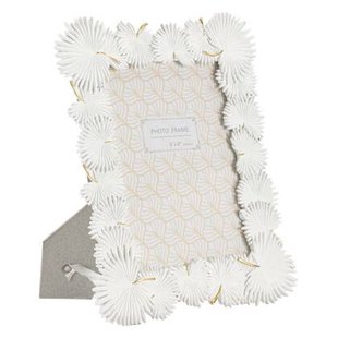 Witte harslijst met bladeren 22,7x1,5x28 cm