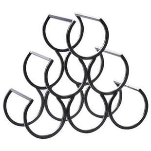 Beliani - LURGAN - Wijnrek - Zwart - IJzer