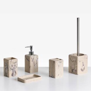 Beliani - VILCANOTA - Badkameraccessoireset - Beige - Polyresin