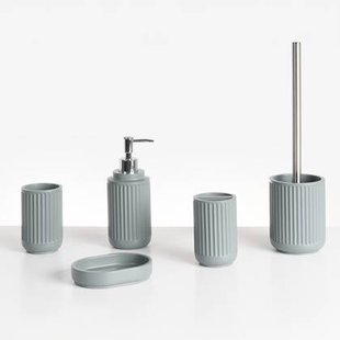 Beliani - HUARMEY - Badkameraccessoireset - Lichtgrijs - Polyresin