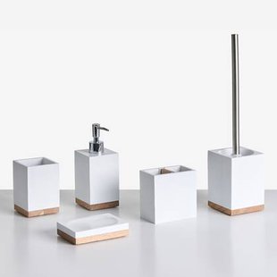 Beliani - TAPICHE - Badkameraccessoireset - Wit - Polyresin