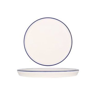 Rinart Dinerbord - Blue Edge - Porselein - 26 cm - set van 6