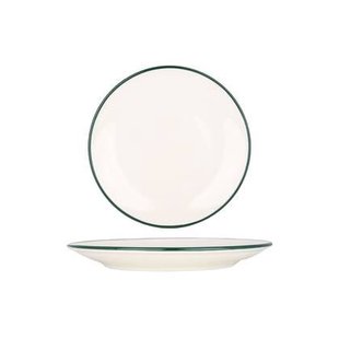 Rinart Gebaksbord - Green Edge - Porselein - 21 cm - set van 6