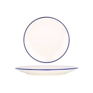 Rinart Dinerbord - Blue Edge - Porselein - 27 cm - set van 6