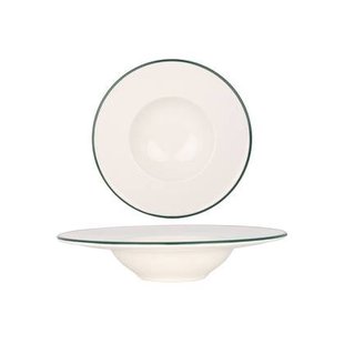Rinart Pastabord - Green Edge - Porselein - 28 cm (400cc) - set van 2