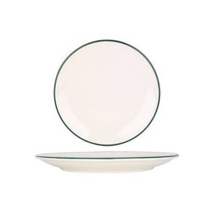 Rinart Dinerbord - Green Edge - Porselein - 27 cm - set van 6