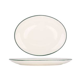 Rinart Serveerschaal - Green Edge - Porselein - 31 cm - set van 2