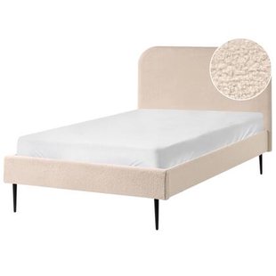 Beliani - FLAYAT - Eenpersoonsbed - Beige - 120 x 200 cm - Bouclé