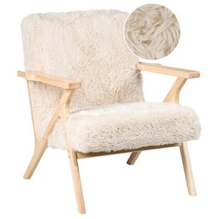 Beliani - KISA - Fauteuil - Lichtbeige - Kunstbont