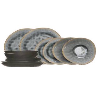 Cosy & Trendy Serviesset Organic Laguna Blue Grey 12-Delig