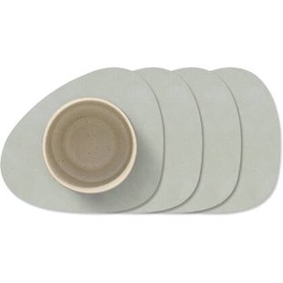 LIND DNA Onderzetters Nupo - Leer - Metallic - 13 x 11 cm - 4 Stuks