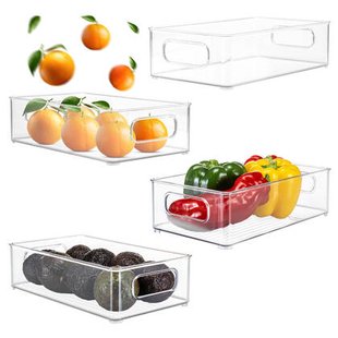 XIVADA Koelkast Organizer Tava - Transparant - PET - Set van 4