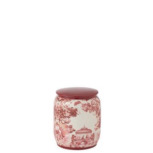 J-Line voorraadpot Moriko - porselein - rood|wit - small