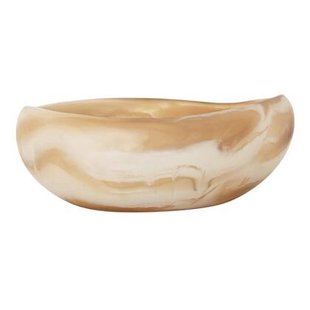MUST Living Bowl Rafael Brown|White small,±9xØ25 cm, resin brown|wh...
