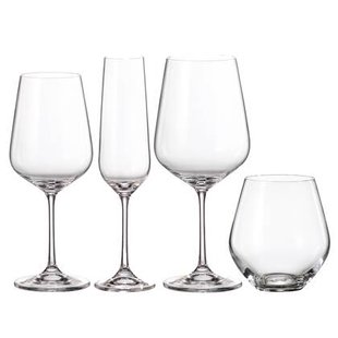 Bohemia Tori glazenset - 24-delig - kristalglas