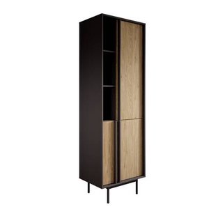 Meubella - Antigo - Boekenkast - Eiken|Antraciet - 63x43x195 cm