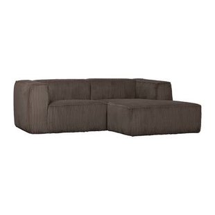 WOOOD Bean Chaise Longue Bank Rechts - Ribstof - Mud - 73x254x178