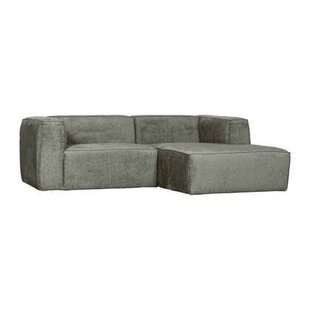WOOOD Bean Chaise Longue Bank Rechts - Structure Velvet - Waterplant